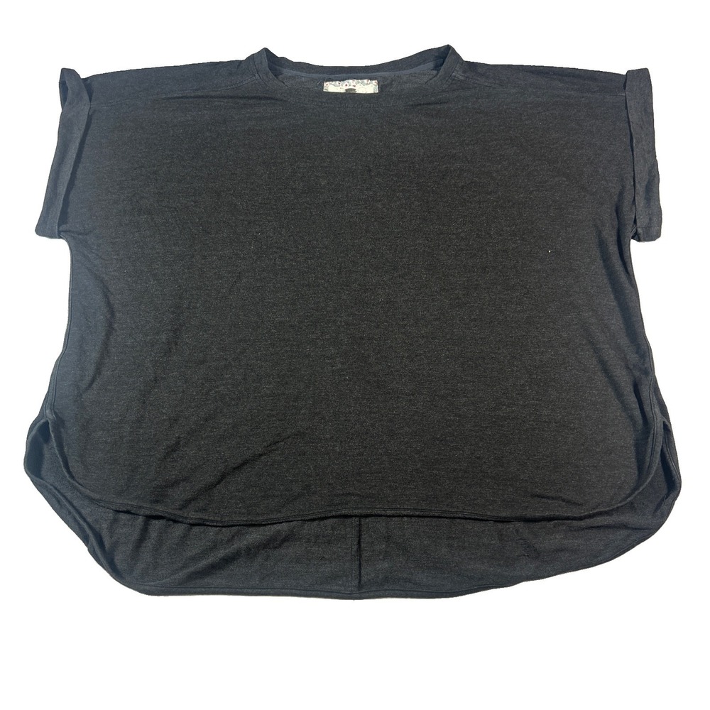 CUPIO Womens Black Short Sleeve Rayon Blend Scoop Neck Tee Shirt Sz XXXL